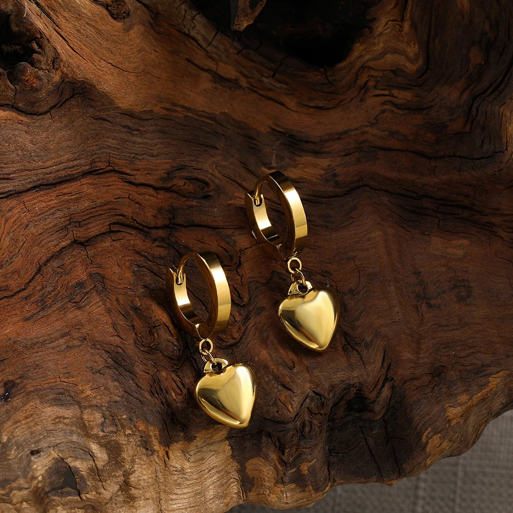 Boucles D'Oreilles Pendant Cœur