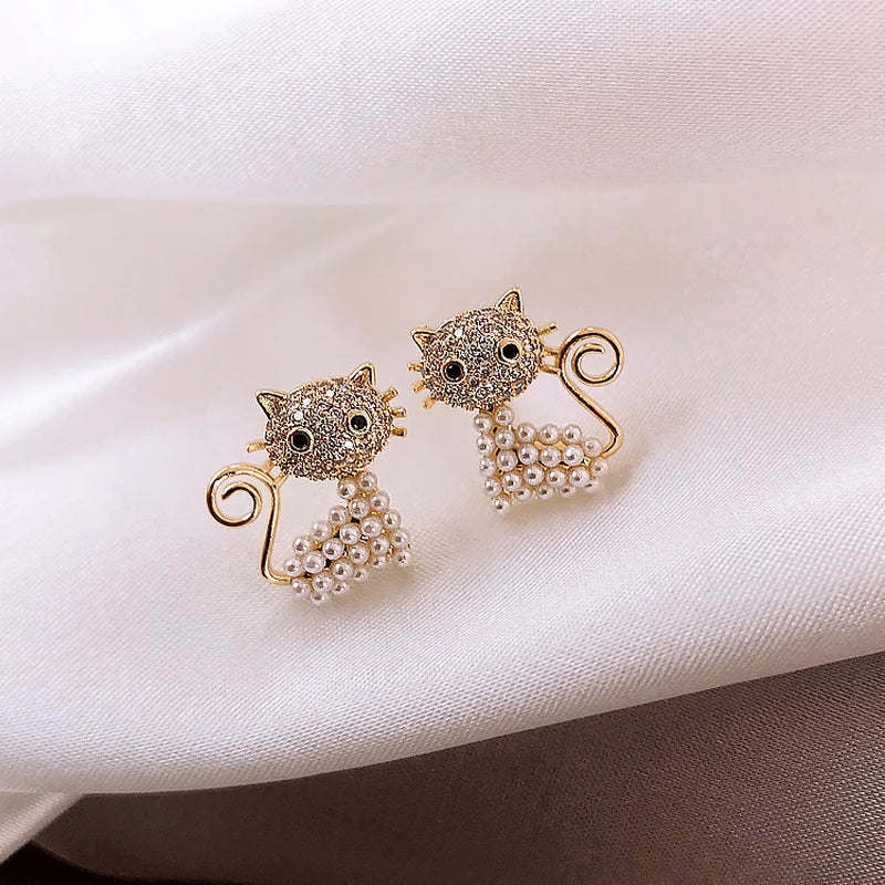 Boucles D'oreilles Chat Serein
