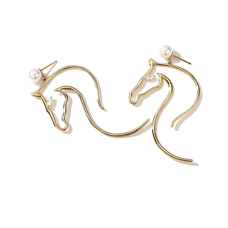 Boucles D'oreilles Pendantes Cheval