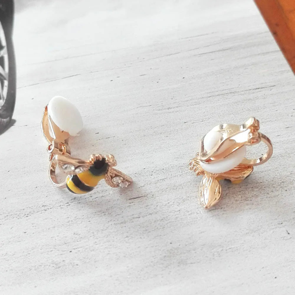 Boucles D'oreilles Abeille Jaune et Noir