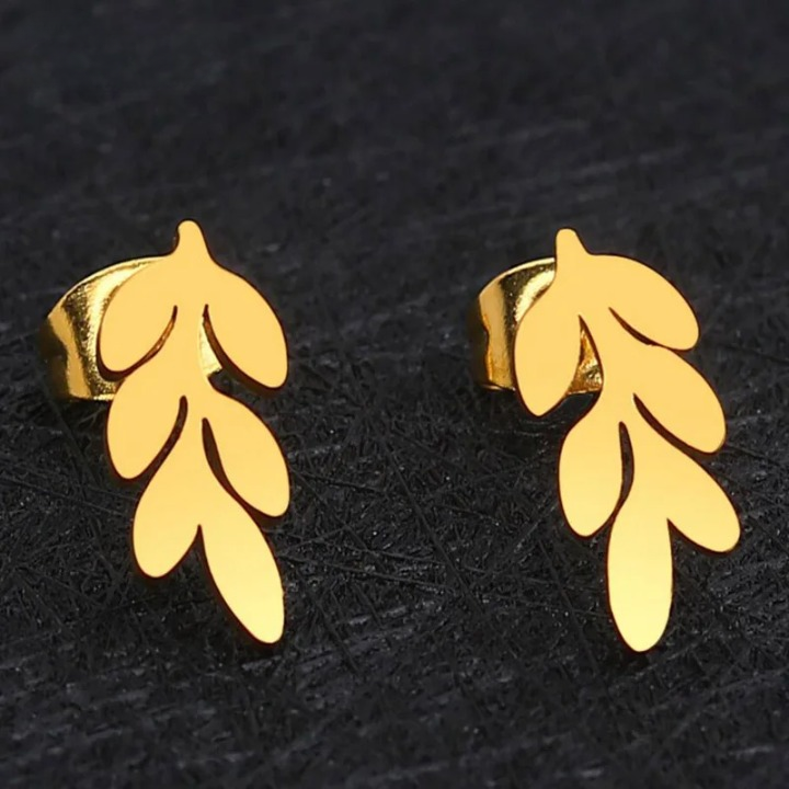 Boucles D'oreilles Feuille Élégante