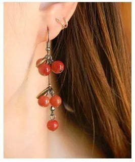 Boucles D'oreilles Pendantes Cerise