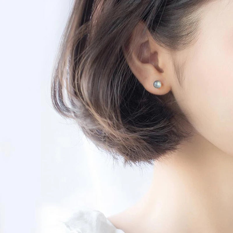 Boucles D'oreilles Labradorite Simples