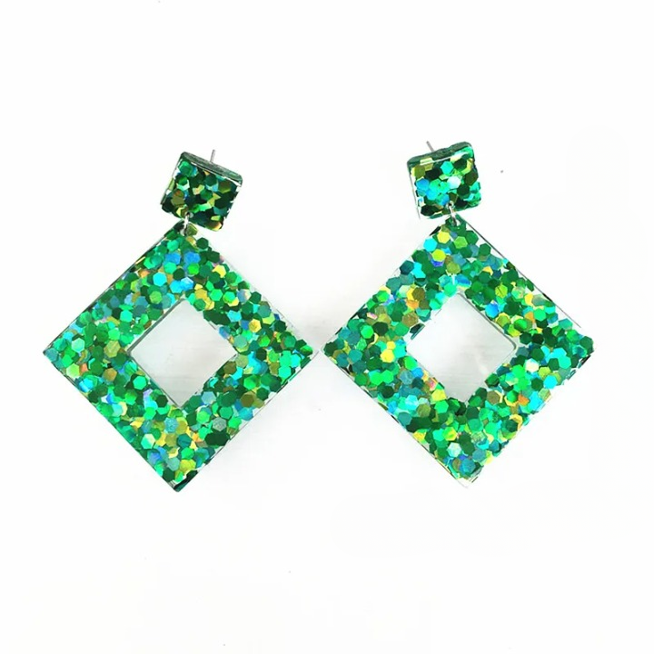 Boucles D'oreilles Paillettes Géométriques