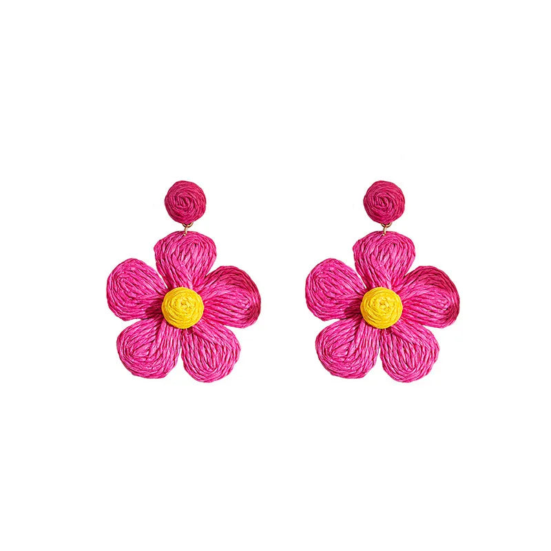 Boucles D'Oreilles Marguerite Pendentif Simple