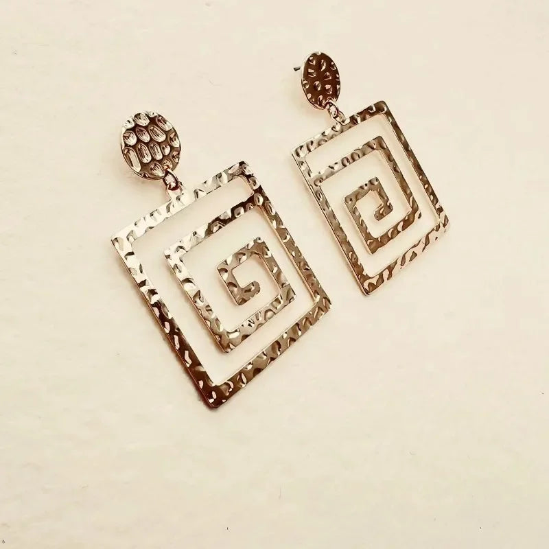 Boucles D'oreilles Carré Géométriques