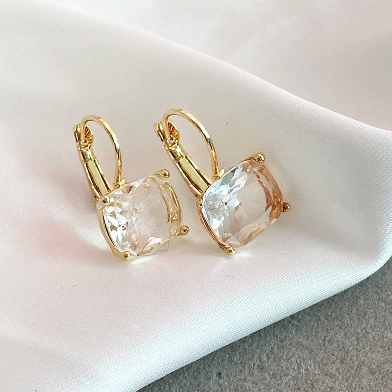 Boucles D'oreilles Transparente Ovale