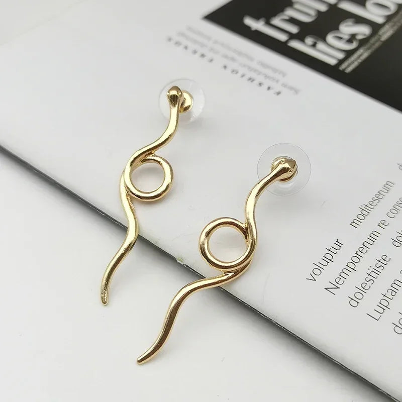 Boucles D'oreilles Serpent Minimaliste