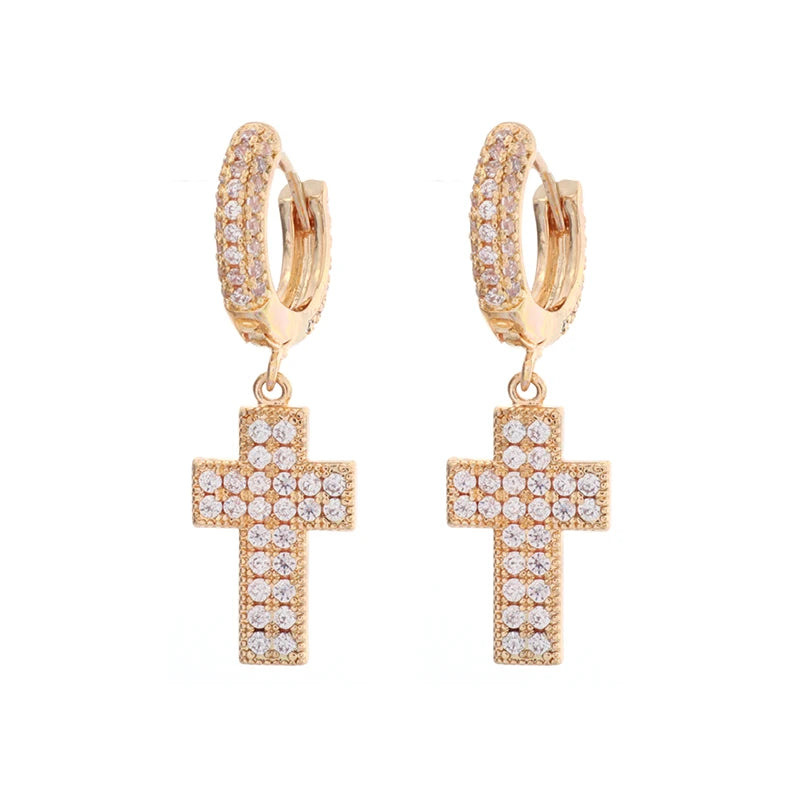 Boucles D'oreilles Homme Croix