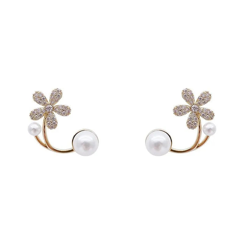 Boucles D'oreilles Fleur en Perles Pour Femme