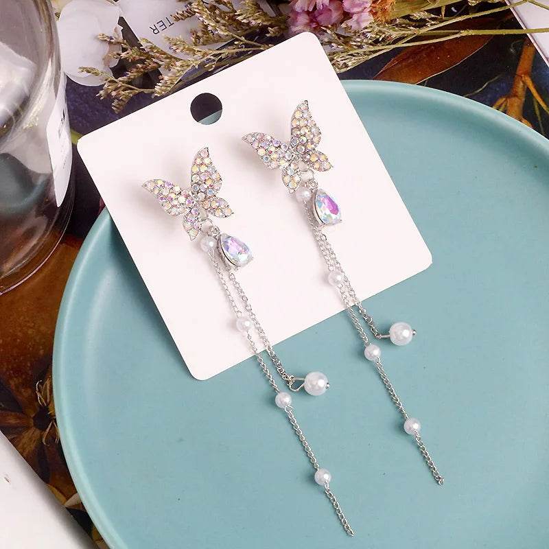 Boucles D'oreilles Pendants Papillon
