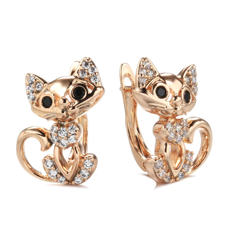 Boucles D'oreilles Chat Pour Petite Fille