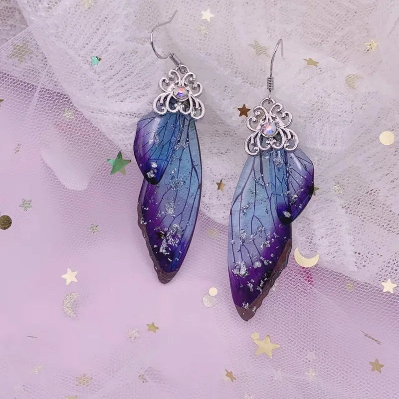 Boucles D'oreilles Papillon Violet
