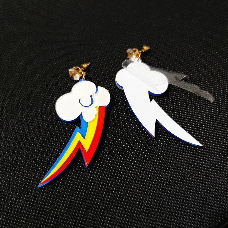 Boucles D'oreilles Éclair Arc-en-Ciel