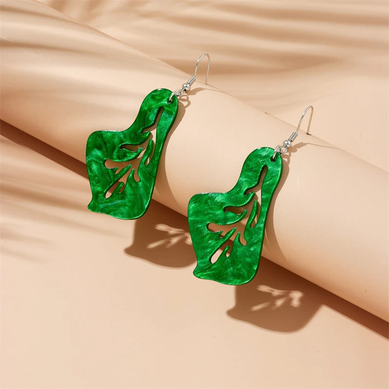 Boucles D'oreilles Feuille Naturelle