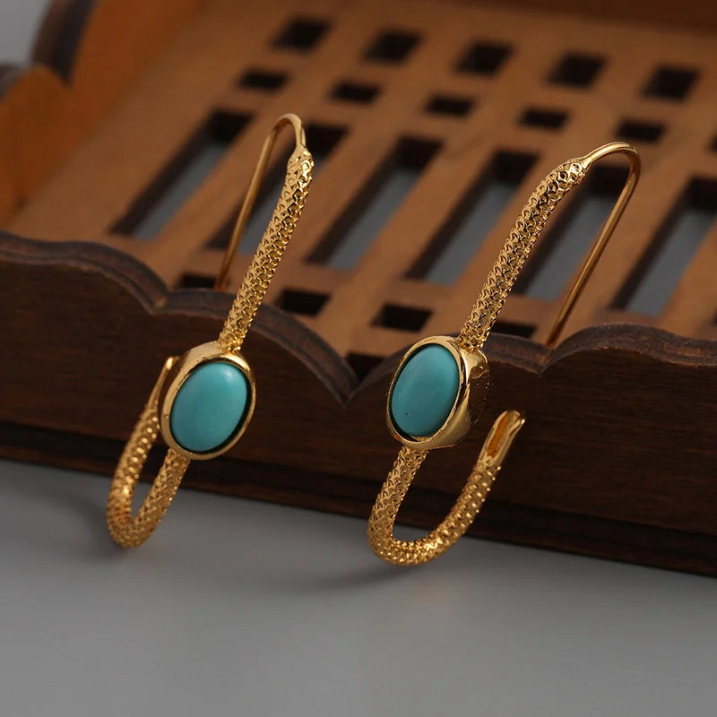 Boucles D'oreilles Turquoise de Luxe
