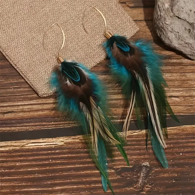 Boucles D'oreilles Plume Chic