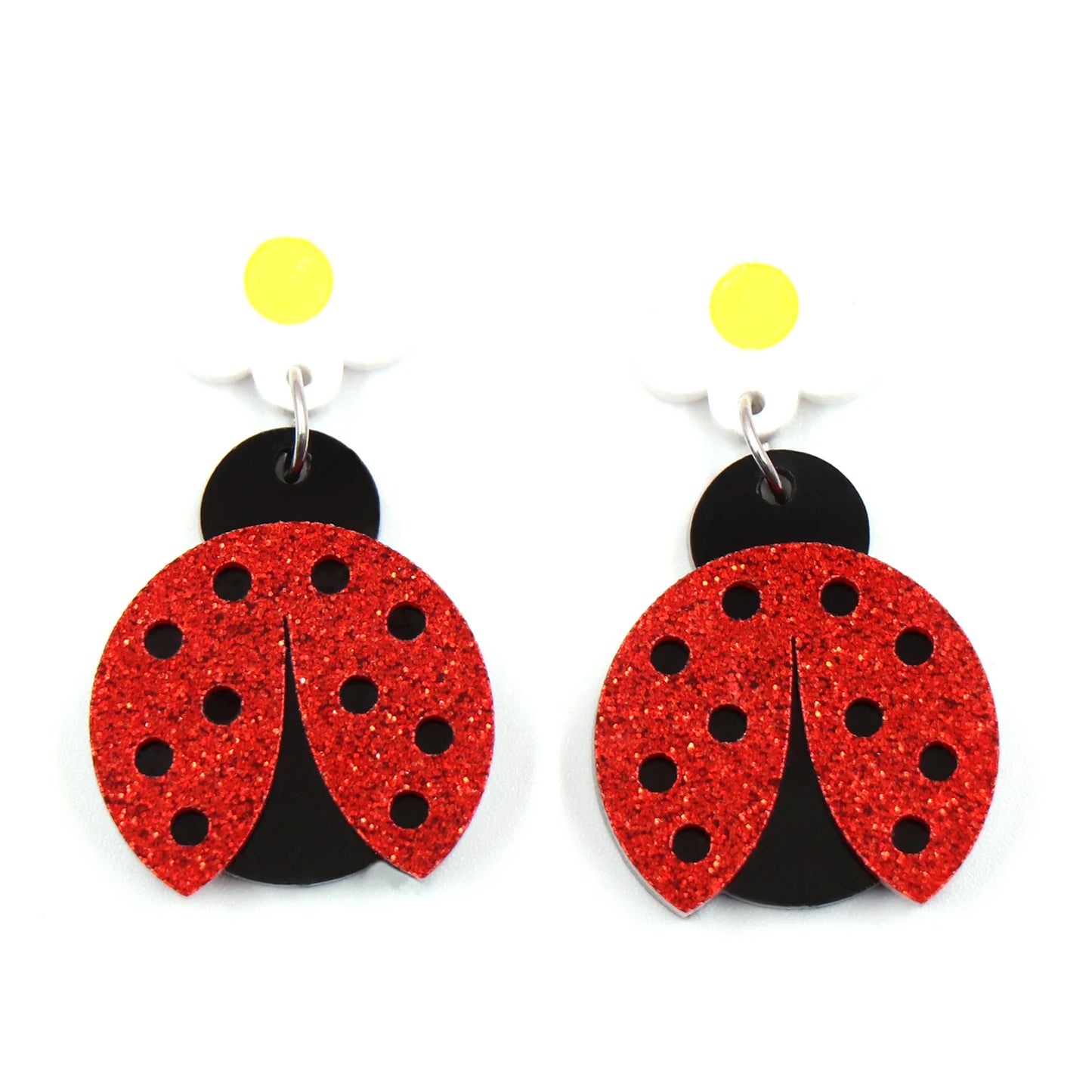 Boucles D'oreilles Coccinelle Pendantes