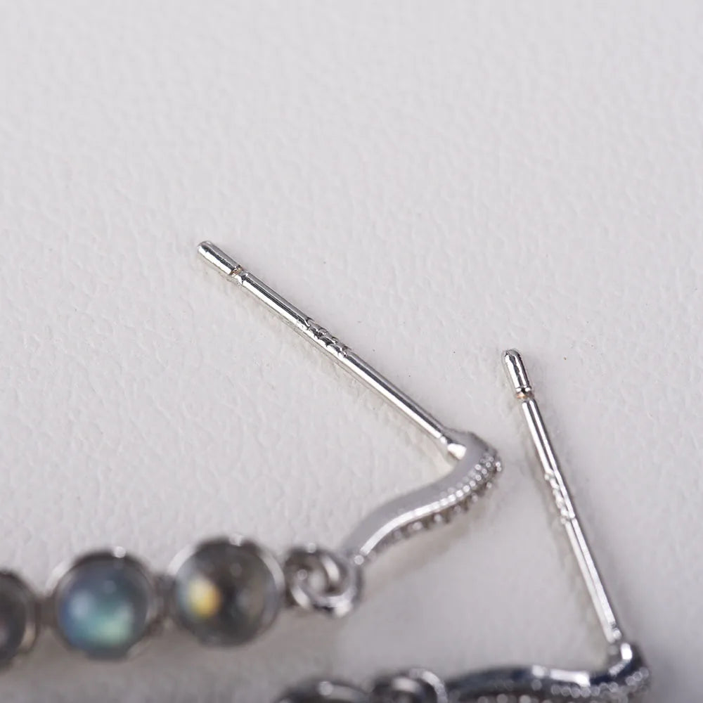 Boucles D'oreilles Labradorite Pierres