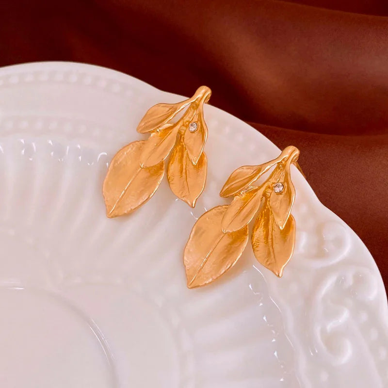 Boucles D'oreilles Feuille Envoûtante