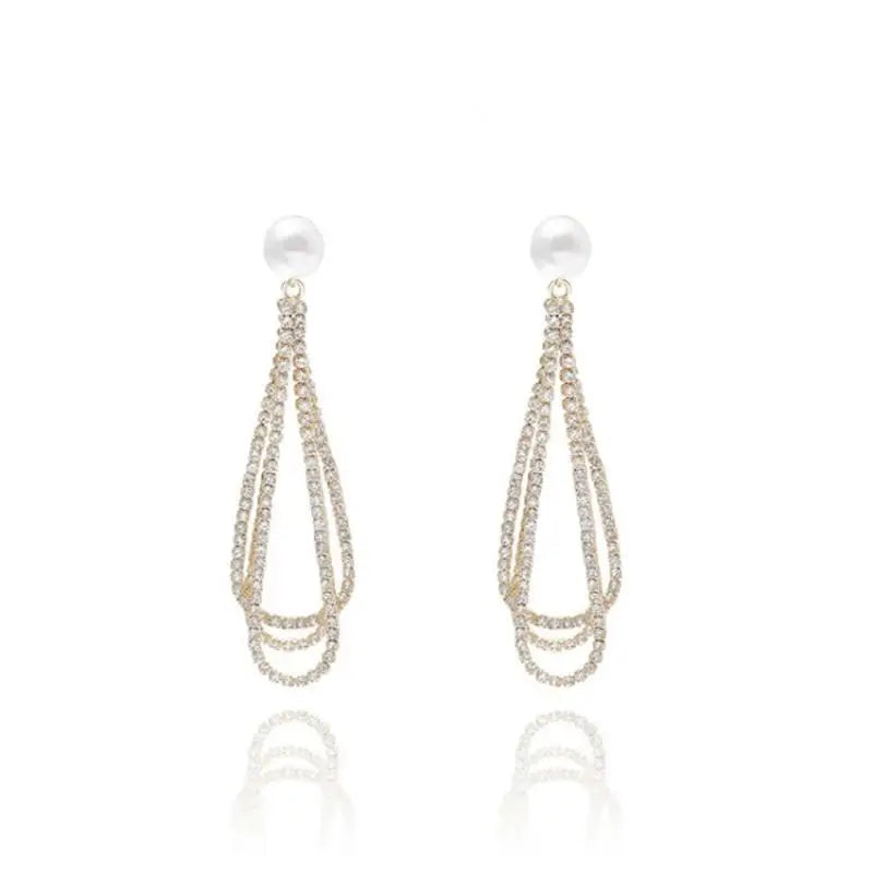 Boucles D'oreilles Goutte en Chaine