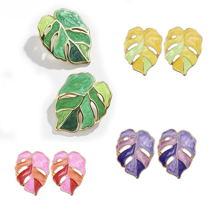Boucles D'oreilles Feuille Raffinée