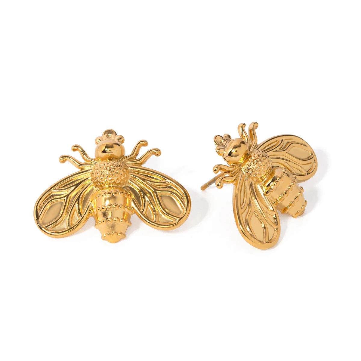 Boucles D'oreilles Abeille Doré