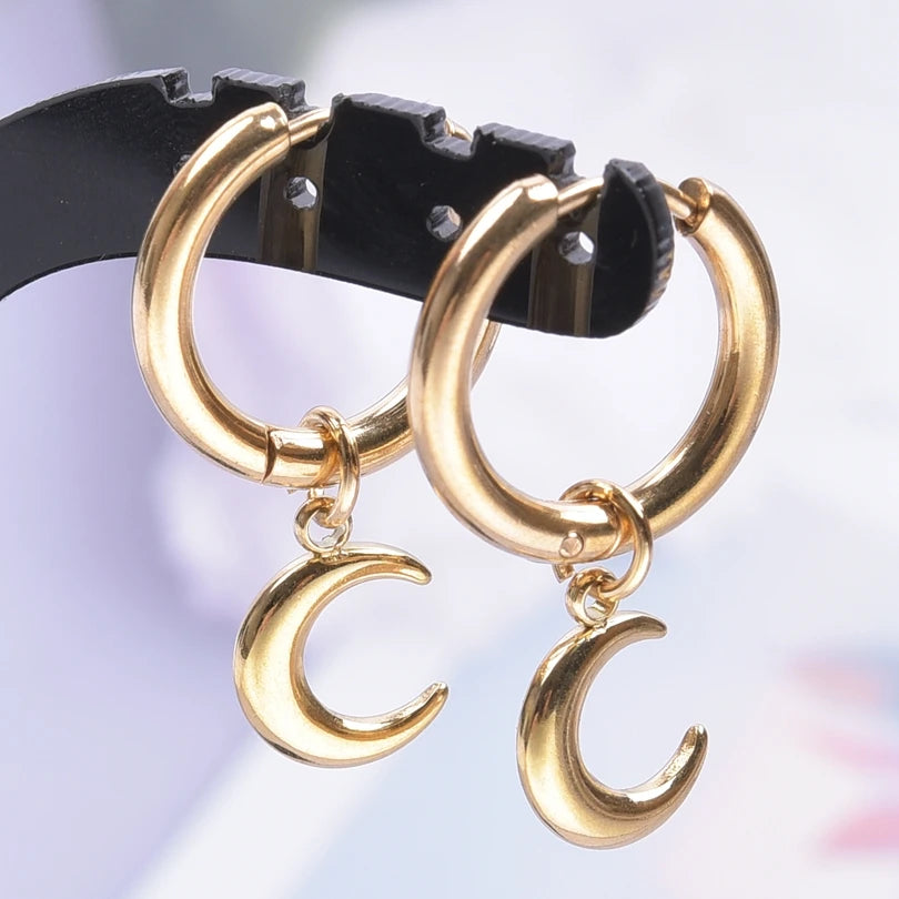 Boucles D'oreilles Lune Femme