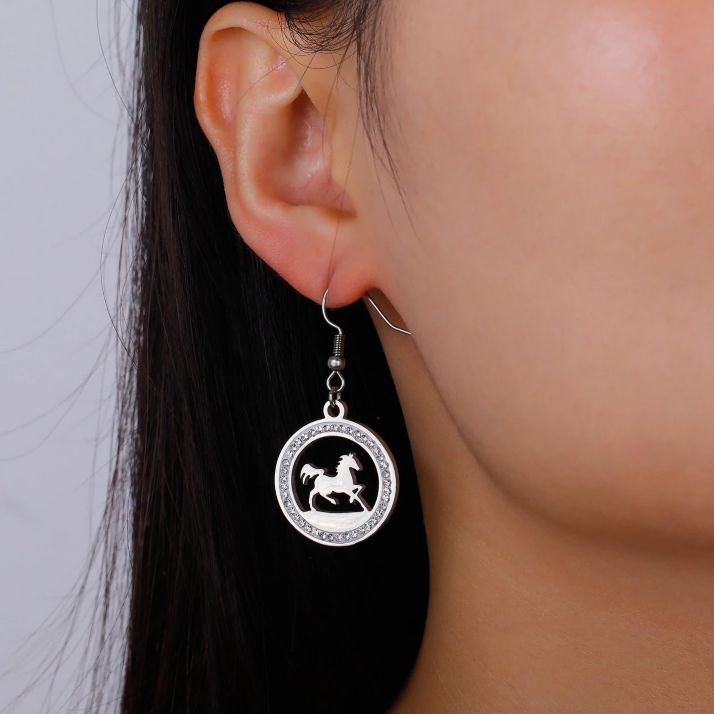 Boucles D'oreilles Cheval de Course