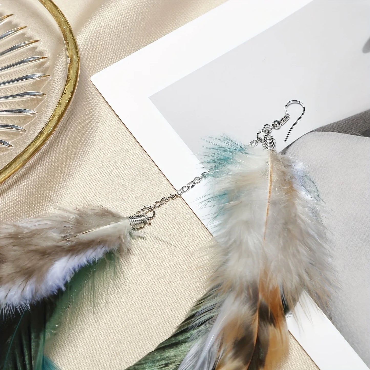 Boucles D'oreilles Plume Boho