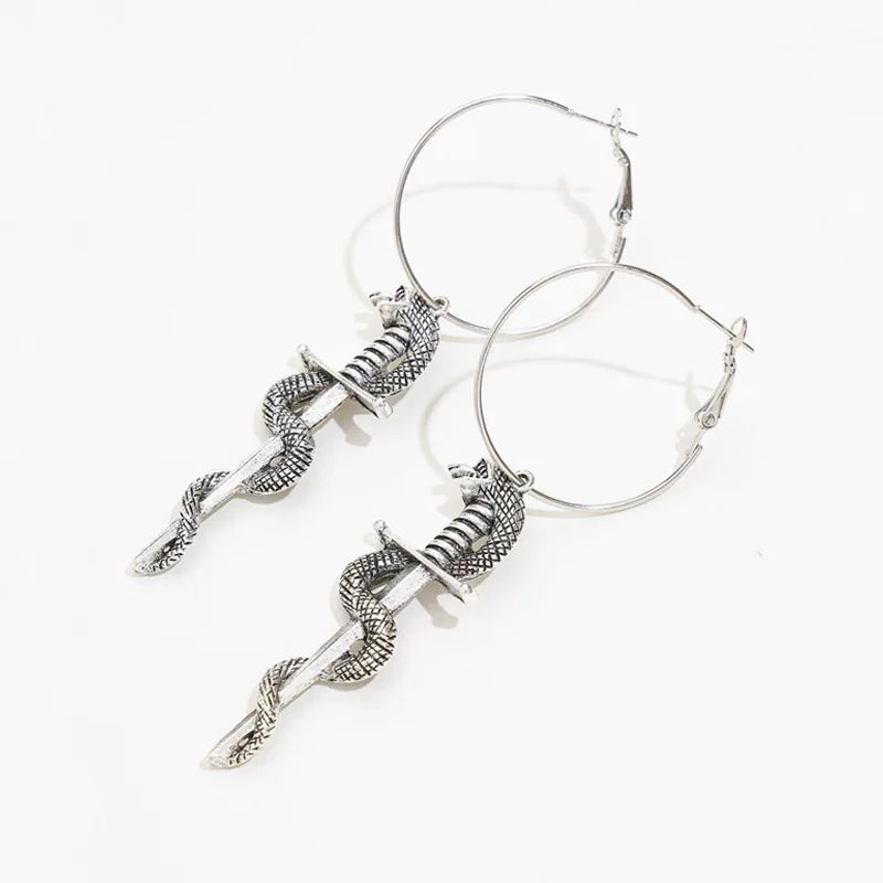Boucles D'oreilles Serpent Avec Épais