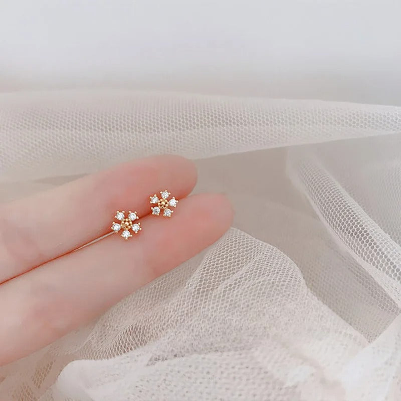 Boucles D'oreilles Bébé Flocon de Neige