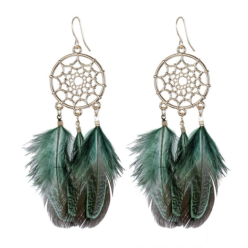 Boucles D'oreilles Attrape Rêve Sauvage