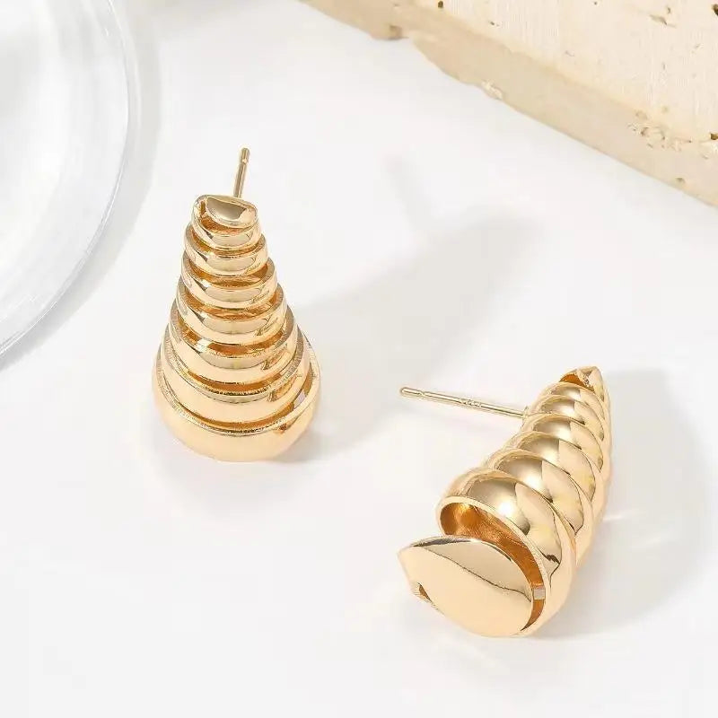 Boucles D'oreilles Goutte Spirale