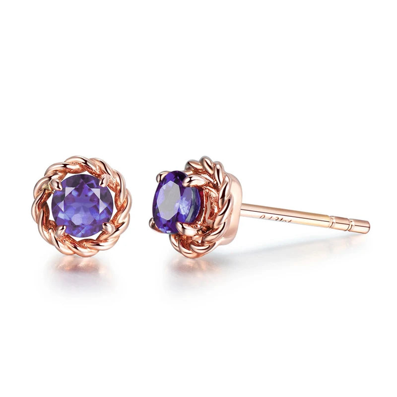 Boucles D'oreilles Améthyste Luxe