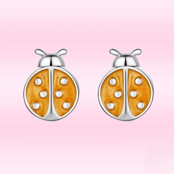 Boucles D'oreilles Coccinelle Orange