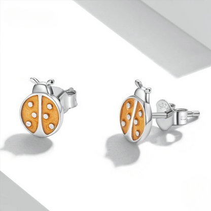 Boucles D'oreilles Coccinelle Orange