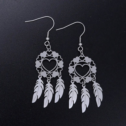 Boucles D'oreilles Attrape Rêve Cœur