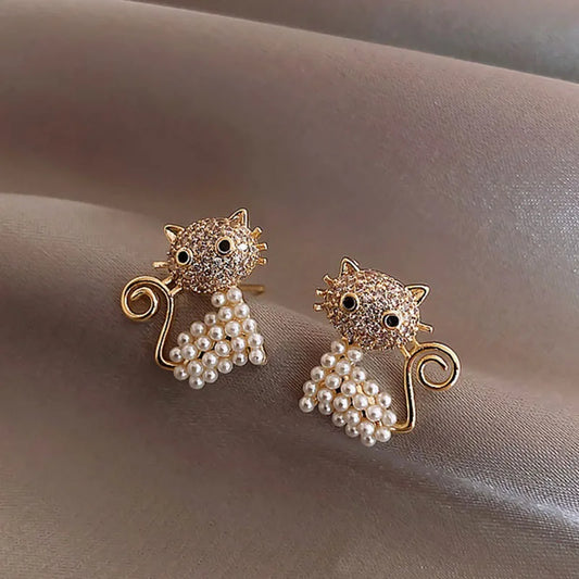 Boucles D'oreilles Chat Serein