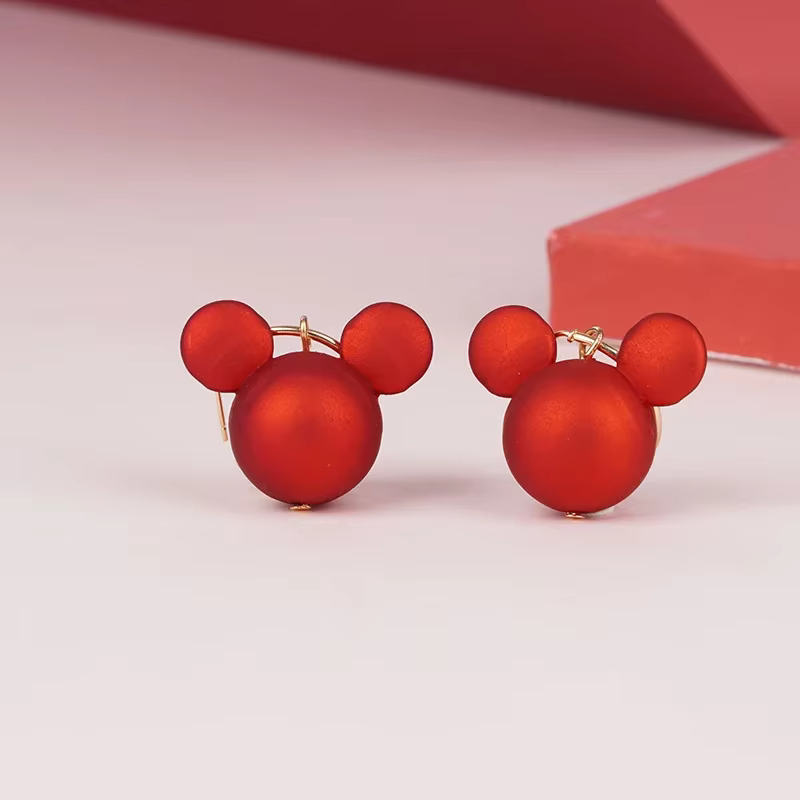 Boucles D'oreilles Disney Mickey Rouge