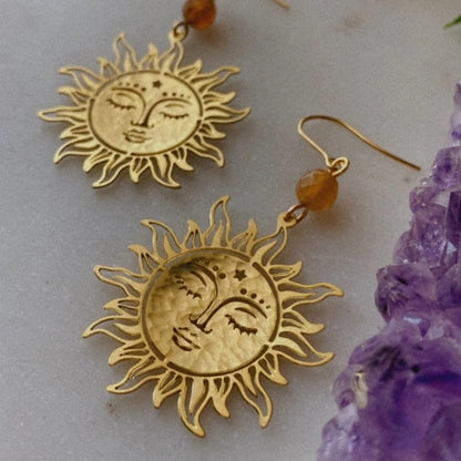 Boucles D'oreilles Soleil Naturel