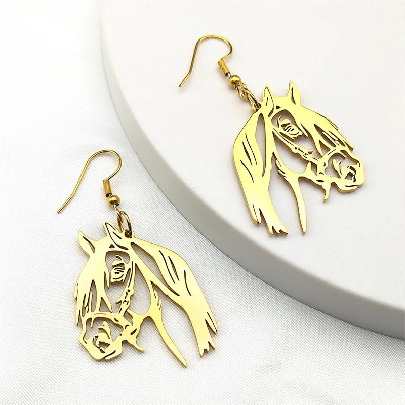 Boucles D'oreilles Femme Cheval