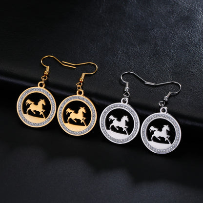 Boucles D'oreilles Cheval de Course