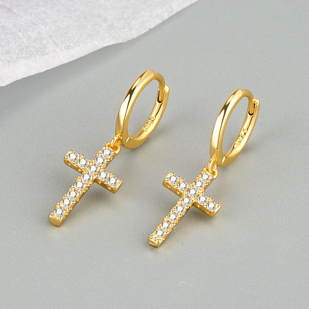 Boucles D'oreilles Croix Femme