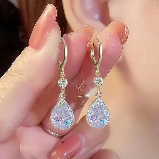 Boucles D'oreilles Goutte Cristal Brillant