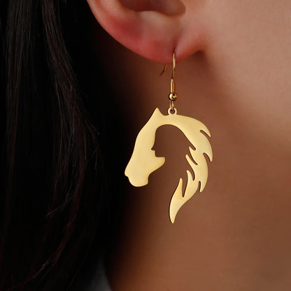 Boucles D'oreilles Cheval Or