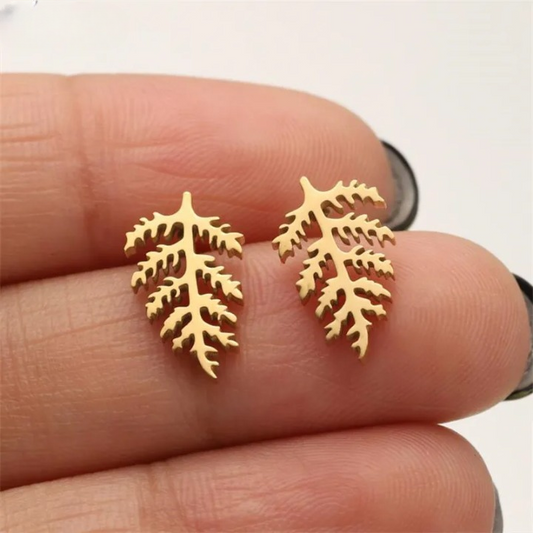 Boucles D'oreilles Feuille Fœtus