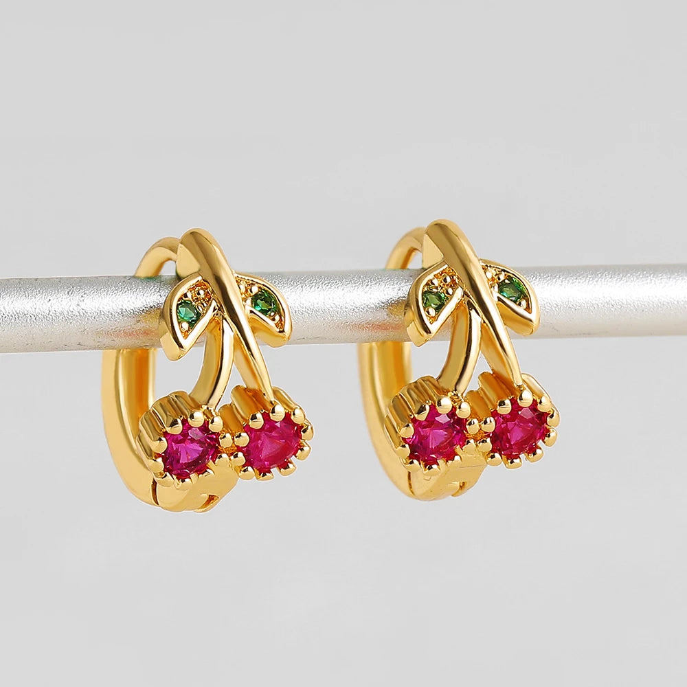 Boucles D'oreilles Cerise Mignons