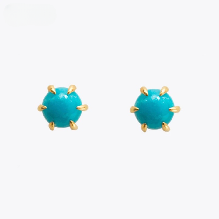 Boucles D'oreilles Turquoise Minimaliste