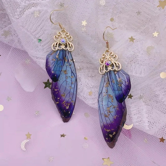 Boucles D'oreilles Papillon Violet